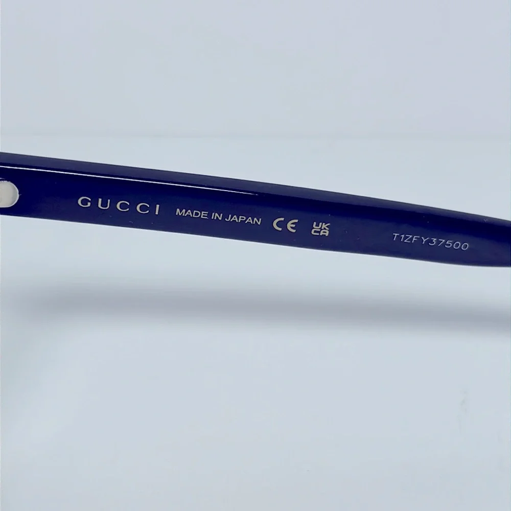 NWT Authentic Gucci Full Rim Rectangle Sunglasses- Black/Smoke - Picture 6 of 8